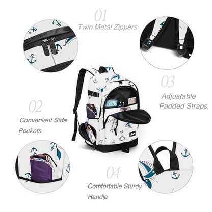 rickyh style School Backpack Travel Bag for Men & Women Lightweight College Back Pack with Laptop Compartmen - color: 01xc