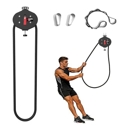 Endless Rope Trainer, Portable Pulley System with Adjustable Resistance, Home Gym Suspension Infinity Rope with 14 FT Closed-Loop, for Grip, Arms, Back, Body Coordination Exercises