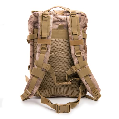 Large Laser-cut MOLLE Backpack with Pistol Retention System, Desert Python, Modular and Lightweight Design for EDC, Range, or Tactical Use - color: Desrt Python
