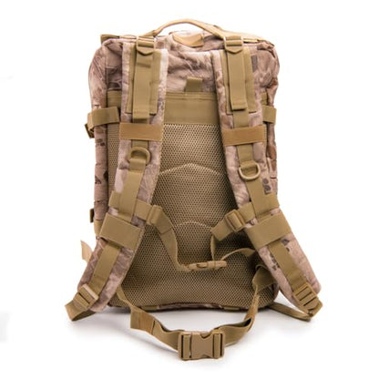 Large Laser-cut MOLLE Backpack with Pistol Retention System, Desert Python, Modular and Lightweight Design for EDC, Range, or Tactical Use - color: Desrt Python