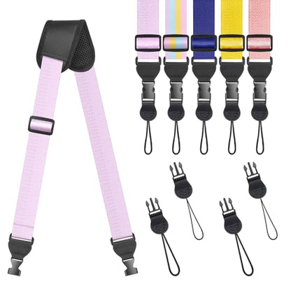 FIEIL Universal Shoulder Strap, Sandwich Mesh Padded Neck Lanyard, Replacement Comfortable Bag Strap for Camera, Cellphone Tablet,iPad, Laptop, Luggage Bag, Binocular(Purple) - color: Purple