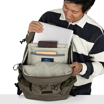 Osprey Axis Laptop Backpack – Sleek Everyday Pack with Laptop Sleeve, Water Bottle Pockets & Compression Straps - color: Black-shale Grey