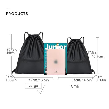 Drawstring Backpack Bag Sport Gym Sackpack-Large(Orange) - color: Orange