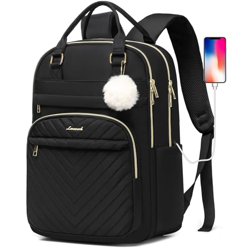 Laptop Backpack for Women School: 15.6 Inch Teens Girls College Bookbag Casual Daypack for Middle High School Student Waterproof Travel Backpacks for Teacher Nurse Business Work Bag Black - color: 1-black, size: 15.6 Inch