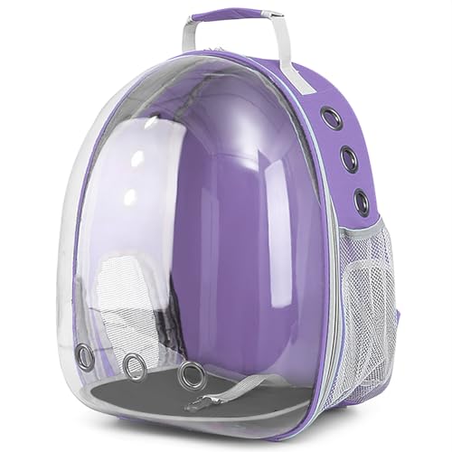 Pet Backpack Carrier,Bubble Backpack Cat Carrier,Pets and Small Dogs,Space Capsule Pet Carrier for Traveling, Walking, Hiking and Outdoor Activities (Purple) - color: Purple