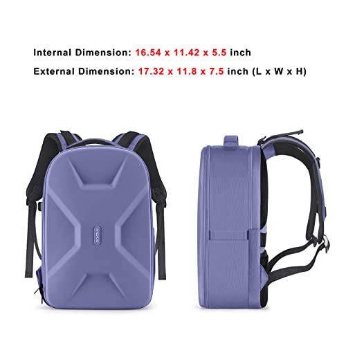 MOSISO Camera Backpack, DSLR/SLR/Mirrorless Photography Camera Bag 15-16 inch Waterproof Hardshell Case with Tripod Holder&Laptop Compartment Compatible with Canon/Nikon/Sony, Lavender Gray - color: Lavender Gray