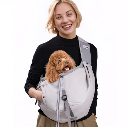 Dog Carrier Sling, Dog Carriers for Small Dogs Up to 20lbs, Grey - color: Grey