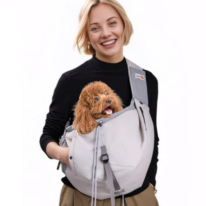 Dog Carrier Sling, Dog Carriers for Small Dogs Up to 20lbs, Grey - color: Grey