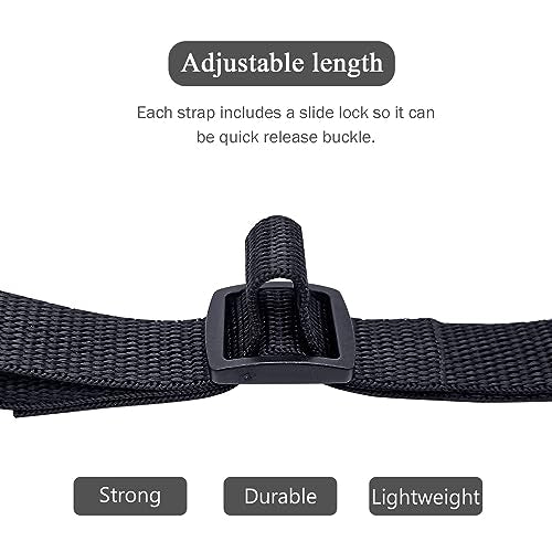 Medsuo Adjustable Backpack Chest Strap Replacement Backpack Waist Strap Sternum Strap Chest Harness Secures Chest Belt with Snap Buckles for Fabric Backpack Straps (Black)