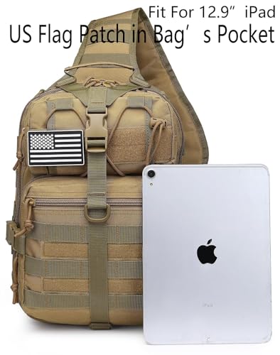 Tactical Sling Pack Big Crossbody Backpack Over Shoulder Bag Military for Men Hiking Outdoor Sport Gym - color: Green