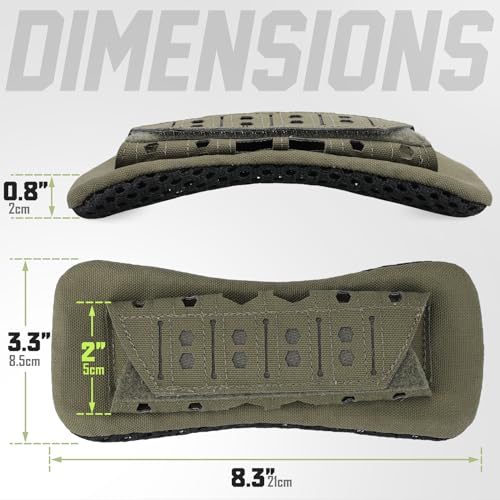 WYNEX Shoulder Strap Pad for Vest Carrier, 2 Pack Tactical Plate Shoulder Pads Strap Cushion Vest Accessories Shoulder Pads Soft Mesh Pads with Tactical Gear for Men - color: Army Green