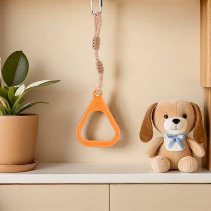 ’s Outdoor Gymnastics Rings with Adjustable Straps for Pull-up and Climbing, Sturdy Fitness Rings for ’ Playground and Home Exercise
