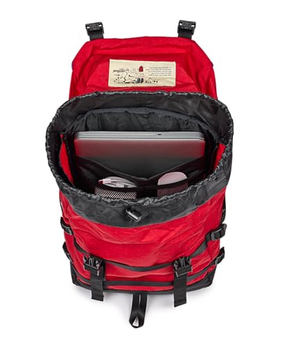JanSport Skip Pack Backpack – 28L Capacity, Fits 13.5" Laptop, Large Main Compartment, Side Water Bottle Pocket – Ideal for Work & Travel, Red Tape - color: Red Tape