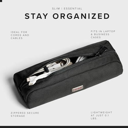 TUMI - Alpha Electronic Cord Pouch - Slim Zip Entry Travel Tech and Cable, Charger and Small Accessory Organizer - Black