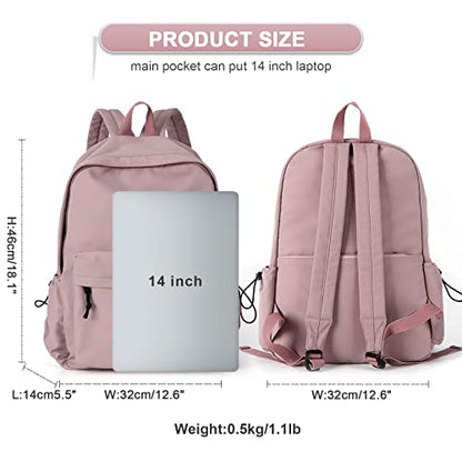 Backpack Lightweight bag Waterproof college backpacks for cute Aesthetic backpack Casual Daypack for Men Women(Purple) - color: A-purple