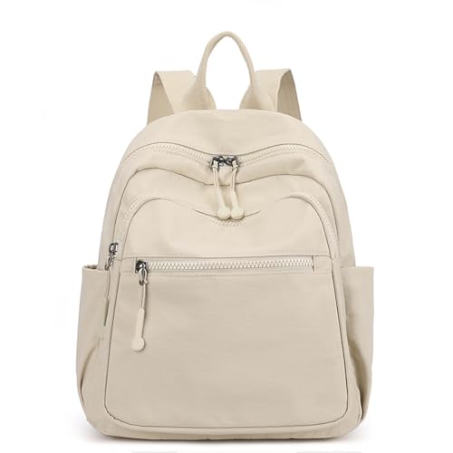 Tanweibago Mini Nylon Women Backpacks,11L Small Ladies backpacks Casual Lightweight Women Shopping Travel Daypack (Y2-Beige) - color: Y2-beige