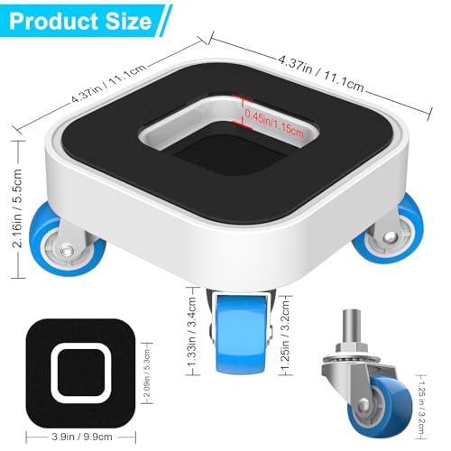 New Upgrade Furniture Movers with Wheels, Furniture Sliders with 360° Rotatable 1.25in Wheels, Furniture Dolly for Moving Heavy Sofa, Bed, Load Capacity Up to 900lb - size: 1.25in wheels without pry bar