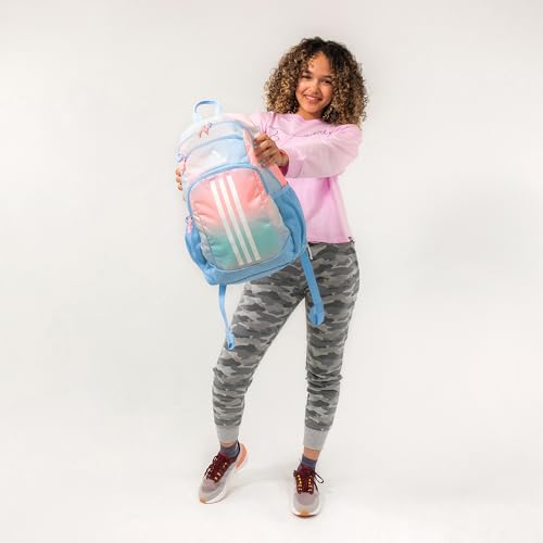 adidas Young BTS Creator 2 Backpack DISCONTINUED - color: Icon Brand Love White/Flash Aqua Blue/Light Purple