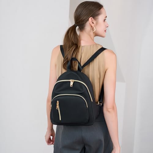 Women Mini Backpack Purse Water resistant Nylon Fashion College Bag Casual Daypack - color: Arm Green-1