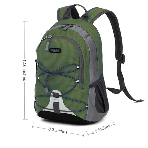Bseash 10L Small Hiking Backpack for Kids Ages 3-6 Girls Boys Under 4 feet - color: Army Green