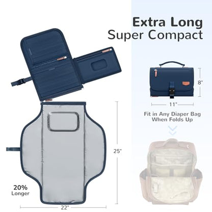 Portable Diaper Changing Pad with Shoulder Strap, Detachable Travel Changing Pad with Baby Wipes Pocket, Gifts for Baby Shower, Newborn Girls and Boys (Royal Blue) - color: Royal Blue