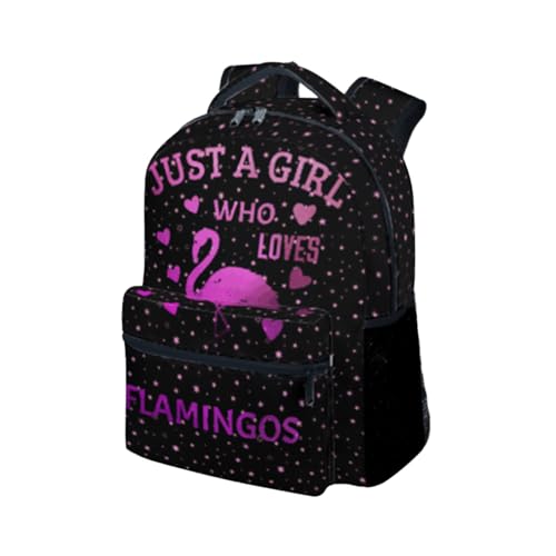 Flamingo Backpack for School - 16" Pink Backpacks for Girls, Women - Cute Lightweight, Durable Bookbag for Elementary - color: Color-4