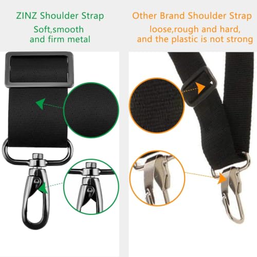 ZINZ Shoulder Strap 58" with Thick Fixed Pad - color: Black