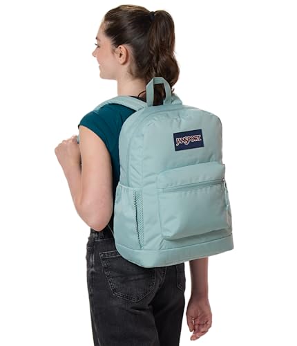 JanSport Cross Town Plus Backpack - Large Main Compartment, Side Water Bottle Pocket, 15-Inch Padded Laptop Sleeve - Faded Sage - color: Faded Sage