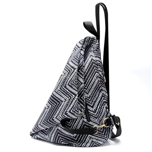 Black Butterfly Boho Backpack Purse for Women, Lightweight Fabric Daypack with Top Handle for Travel & Casual Daily Use - color: 40-black