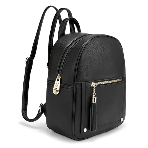 Montana West Mini Backpack Purse for Women Anti Theft Backpacks with Secured Zipper and Tassel - color: *Mini Black