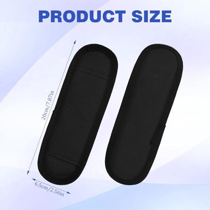 2 Pack Black Soft Shoulder Strap Pad for Luggage Straps & Bags - Ultra Comfortable Shoulder Pads for Bag Straps - Breathable，Lightweight, Adjustable Fit for Comfort