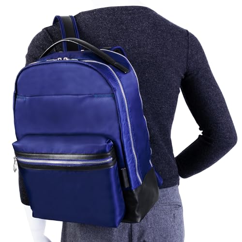 McKlein Parker, 15" Backpack Laptop Briefcase, Laptop & Tablet, Travel Business Backpack & Cross-Body, Dual Compartment Laptop/Computer & Tablet Backpack Bag Case - color: Navy