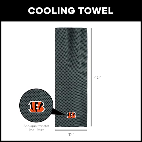 Northwest NFL Cincinnati Bengals Cooling Towel, 12" x 40", Charcoal - color: Cincinnati Bengals