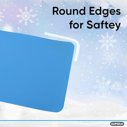 Superio Snow Slider Mat, Flexible Snow Sled Flying Carpet, Roll up Sleds for Kids 36" / Adults 54" Lightweight Plastic Snowboard Sled, 1 Pack - color: Blue, size: 54"