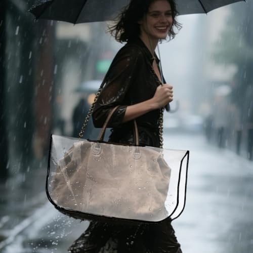 PH PandaHall EVA Handbag Rain Cover, 27.5"x13.6" Handbag Protector Waterproof Rain Slicker Dustproof Bag Raincoat Protective Case Shield for Handbags Shopping Bags Weather Protection Clothing Storage - size: 27.5x13.6 inch