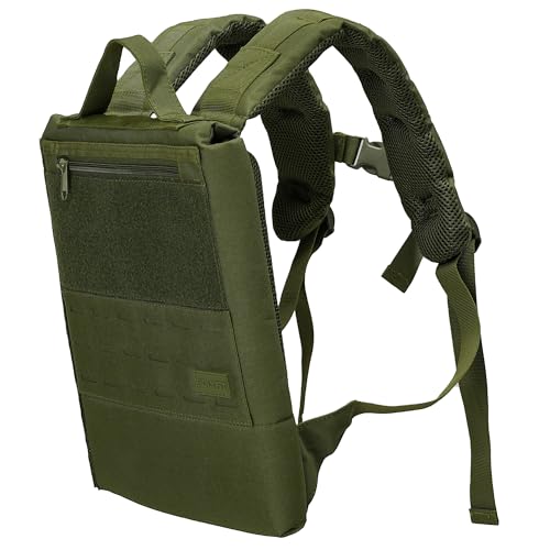 Polyfit Rucking Backpack 2.0 - Weighted Ruck Pack for Weight Plates - Patent Pending Side-Loading Rucksack for Walking, Running, Rucking, Strength and Endurance Training - Green - color: Green