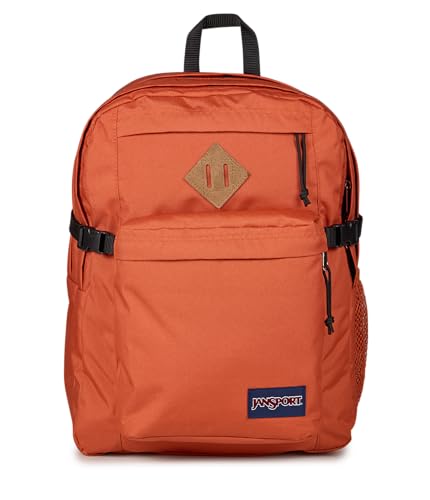 JanSport Main Campus Backpack - Travel or Work Backpack with 15-Inch Laptop Sleeve and Dual Water Bottle Pockets, Dune Red - color: Dune Red