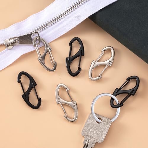 HINZIC 10pcs Anti Theft Zipper Locks, Dual Opening Theft Deterrent Clasps, Zipper Clips Replacement for Backpacks, Luggage, Clothing, Traveling Outdoor Sports- Black & Silver - color: 10pcs- Black & Silver