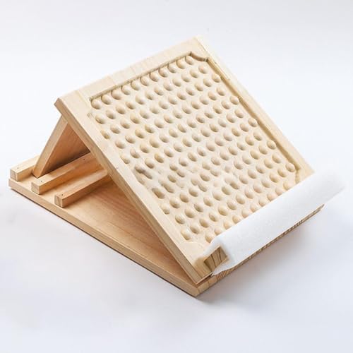 Menolana Slant Board Wooden Calf Stretcher Adjustable Foot Incline Board Leg Stretch Ankle Exercise Training Equipment with Anti Slip Design and Foldable