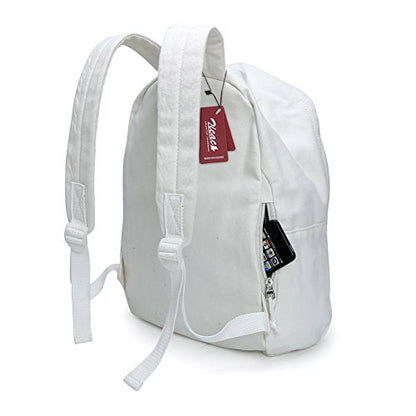 Zicac Canvas Backpack, Classic Basic Daypack, Lightweight Casual Travel Daypack Satchel Backpack Unisex