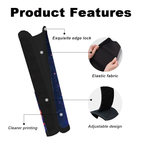 2Pcs Soft Auto Seat Belt Cover Pads, Floral Cat Car Seatbelt Shoulder Cushion for Comfortable Driving, Compatible with All Cars' Seatbelt and Backpack Straps 11x2.4inch - color: Cat B
