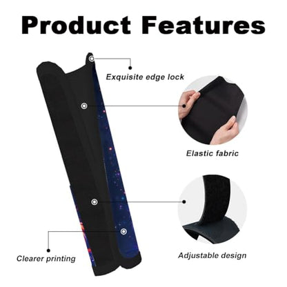 2Pcs Soft Auto Seat Belt Cover Pads, Floral Cat Car Seatbelt Shoulder Cushion for Comfortable Driving, Compatible with All Cars' Seatbelt and Backpack Straps 11x2.4inch - color: Cat B