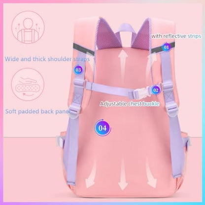 Girls Backpack, Kids Backpack for Girls School Bunny Book Bag for Elementary Primary School Kindergarten Elementary Preschool Middle - color: Purple Bunny Backpack