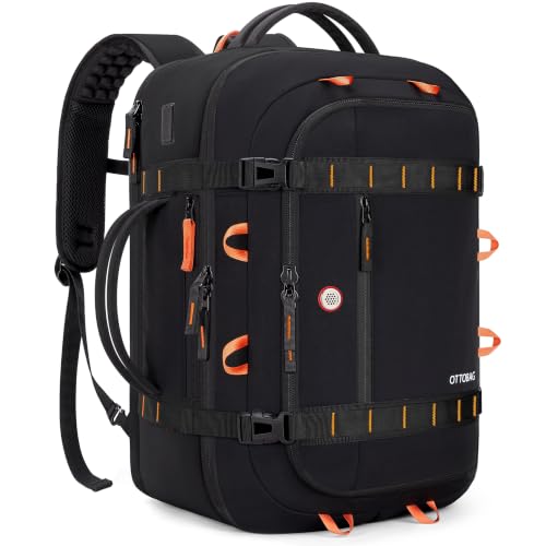 40L Travel Backpack,TSA Approved Carry On Backpack,Business Work Bag with Wet/Dry Compartment, Fits 17.3" Laptop, Duffel Bag for Men Women(Black) - color: Black