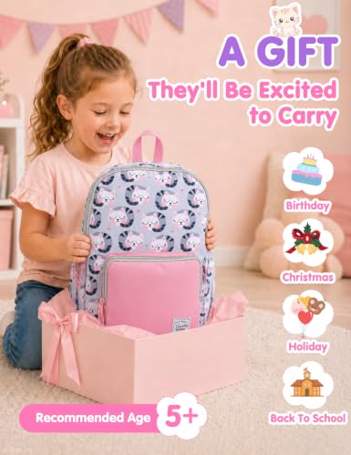 VASCHY Kids backpacks, Cute Lightweight Water Resistant Preschool Backpack for Boys and Girls Chest Strap | Cute - color: Cats, size: Small (4-6 Yrs) - 15'' H