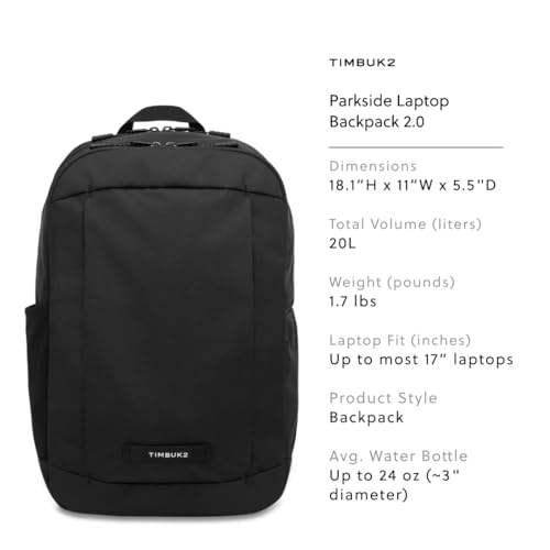 Timbuk2 Parkside Laptop Backpack 2.0, Eco Black - color: Eco Black