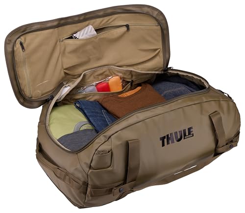Thule Chasm Duffel bag, Weather-resistant materials, Easy packing, Converts to backpack, Internal pockets, Travel-ready - color: DEEP KHAKI, size: 70L