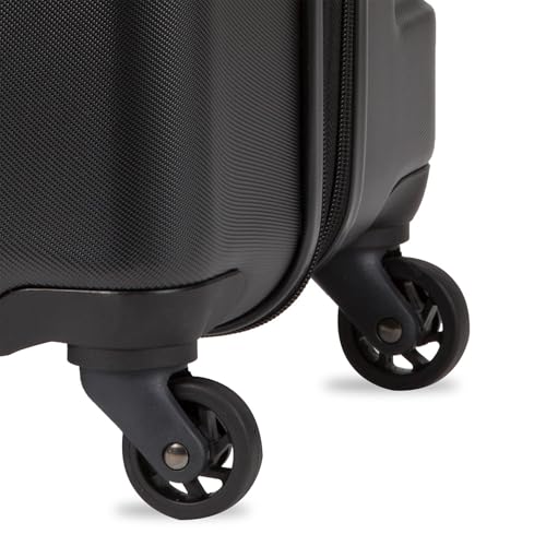 SwissGear 7366 Signature Hardside Expandable Luggage with Spinner Wheels, TSA Lock, Black, Checked-Large 27-Inch - color: Black, size: Checked-Large 27-Inch
