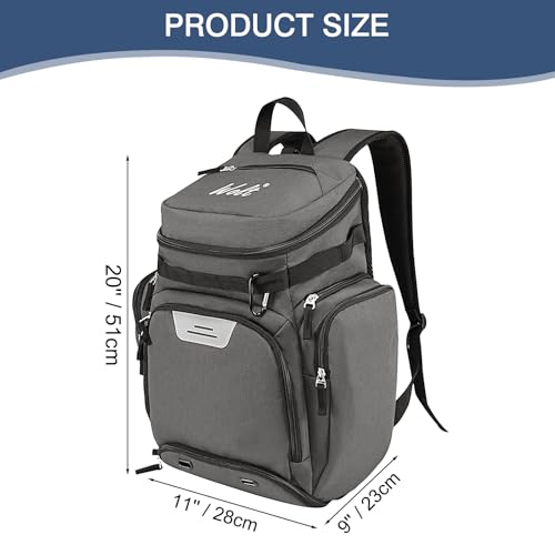 WOLT Basketball Bag Backpack with Separate Ball Compartment and Shoes Pocket, Gym Bags for Men, Large Sports Bag for Basketball, Soccer, Volleyball, Baseball - color: Lightgrey
