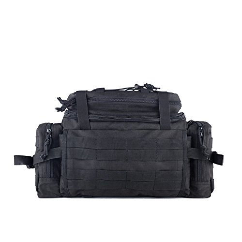 SHANGRI-LA Tactical Range Bag Outdoor Sling Backpack Hiking Fanny Waist Pack - color: Black(large)